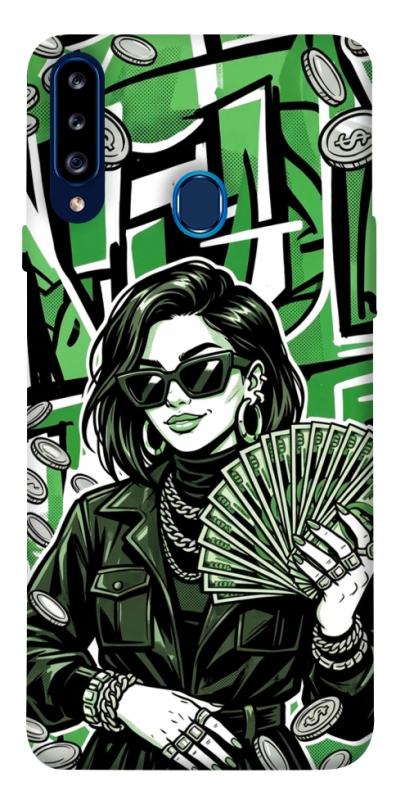 Чохол itsPrint Money woman green для Samsung Galaxy A20s, гроші, купити оптом з доставкою
