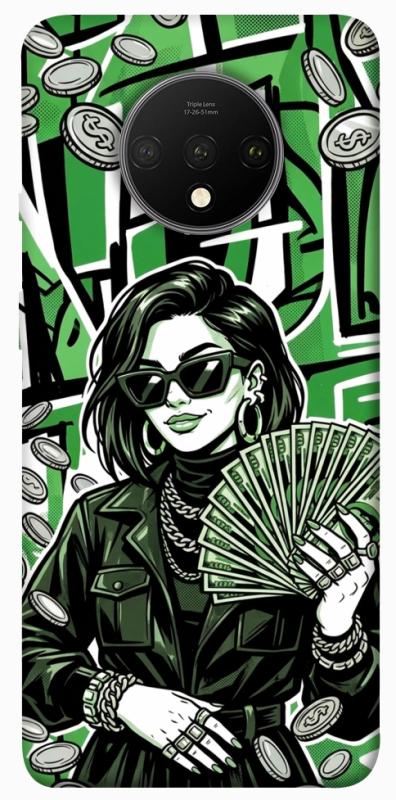Чохол itsPrint Money woman green для OnePlus 7T, гроші, купити оптом з доставкою