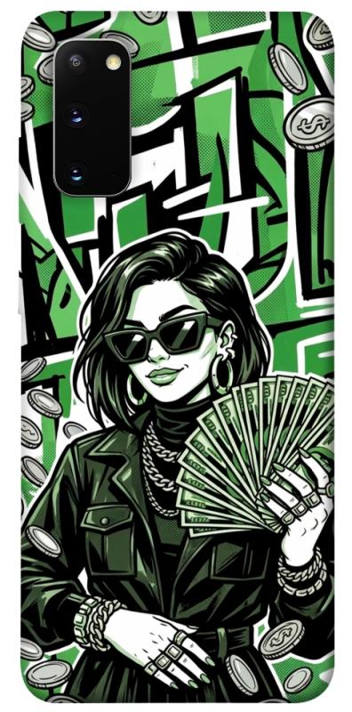 Чохол itsPrint Money woman green для Samsung Galaxy S20, гроші, купити оптом з доставкою