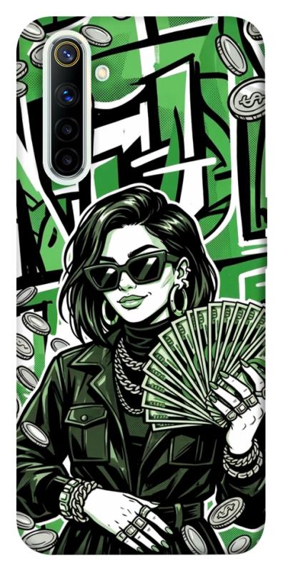 Чехол itsPrint Money woman green для Realme 6, деньги, купить оптом с доставкой