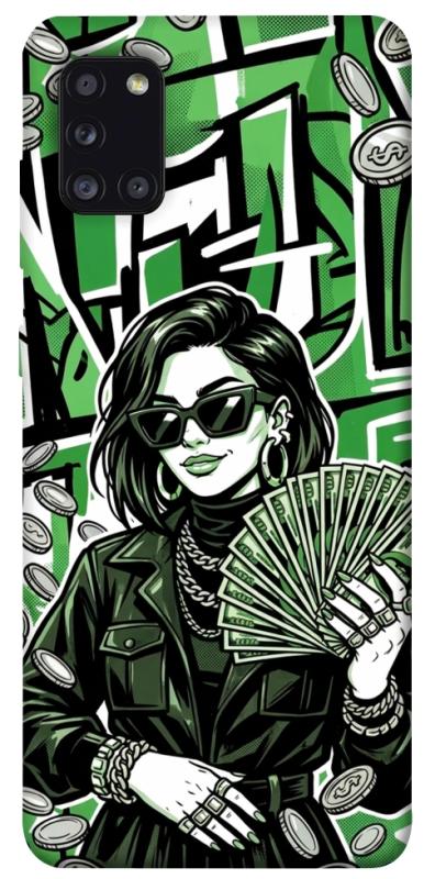 Чехол itsPrint Money woman green для Samsung Galaxy A31, деньги, купить оптом с доставкой