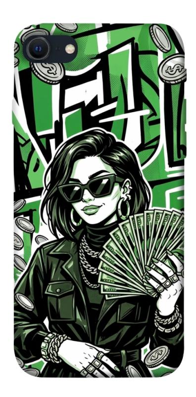 Чехол itsPrint Money woman green для Apple iPhone SE (2020), деньги, купить оптом с доставкой
