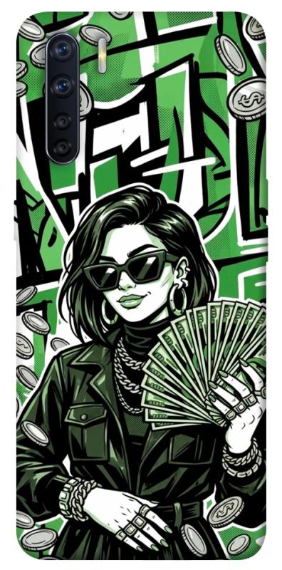 Чехол itsPrint Money woman green для Oppo A91, деньги, купить оптом с доставкой