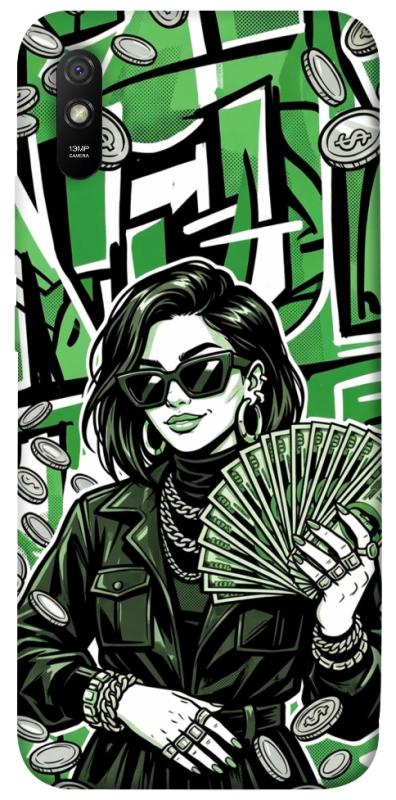 Чохол itsPrint Money woman green для Xiaomi Redmi 9A, гроші, купити оптом з доставкою