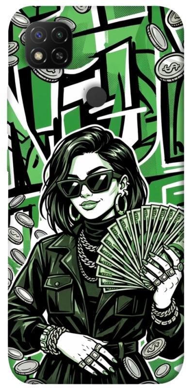 Чохол itsPrint Money woman green для Xiaomi Redmi 9C, гроші, купити оптом з доставкою