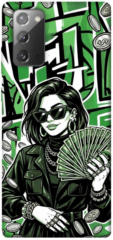 Чохол itsPrint Money woman green для Samsung Galaxy Note 20, гроші, купити оптом з доставкою