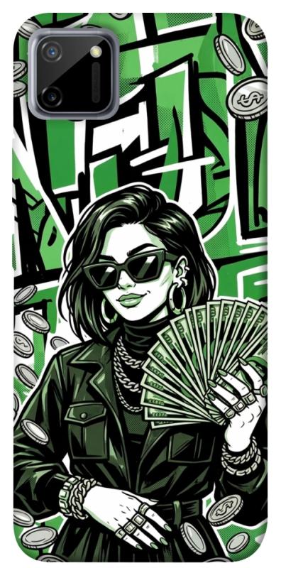 Чохол itsPrint Money woman green для Realme C11, гроші, купити оптом з доставкою