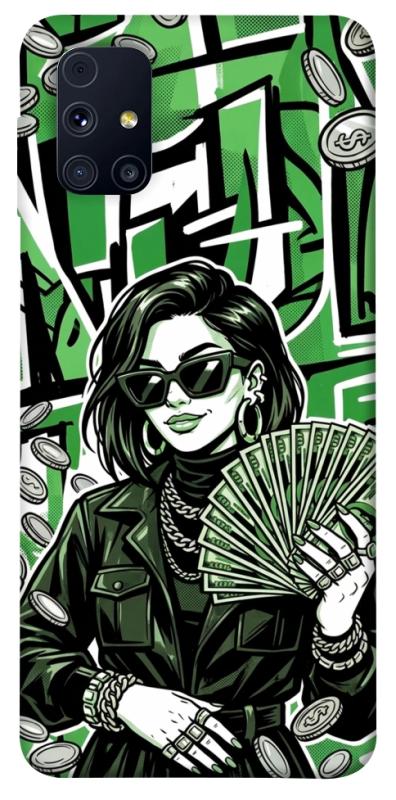 Чехол itsPrint Money woman green для Samsung Galaxy M31s, деньги, купить оптом с доставкой