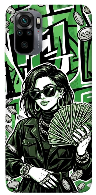Чохол itsPrint Money woman green для Xiaomi Redmi Note 10 / Note 10s, гроші, купити оптом з доставкою