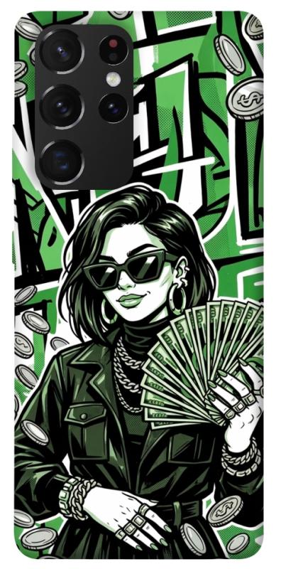 Чохол itsPrint Money woman green для Samsung Galaxy S21 Ultra, гроші, купити оптом з доставкою