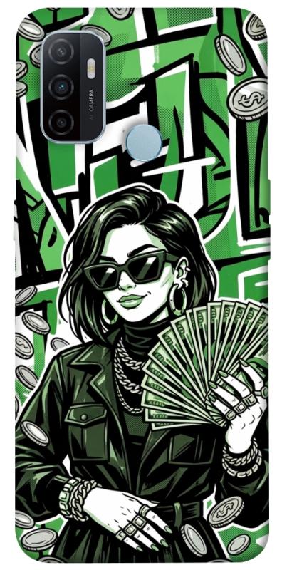 Чохол itsPrint Money woman green для Oppo A53 / A32 / A33, гроші, купити оптом з доставкою