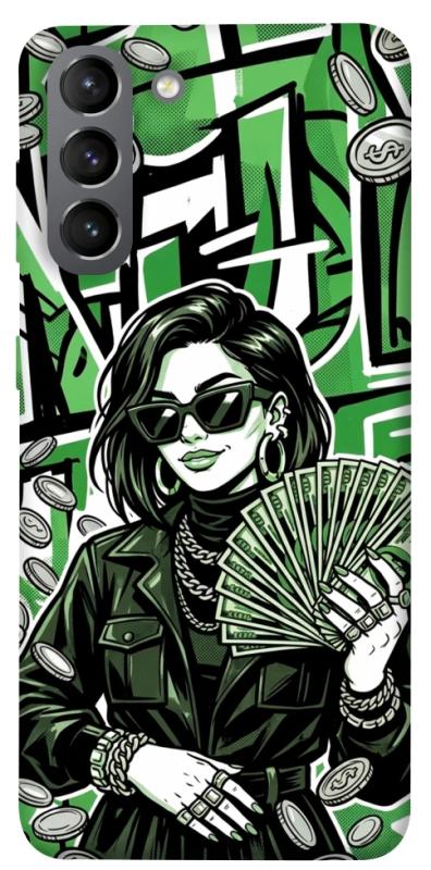 Чохол itsPrint Money woman green для Samsung Galaxy S21, гроші, купити оптом з доставкою