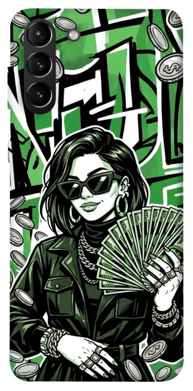 Чехол itsPrint Money woman green для Samsung Galaxy S21+, деньги, купить оптом с доставкой