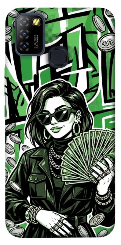 Чохол itsPrint Money woman green для Infinix Hot 10 Lite, гроші, купити оптом з доставкою