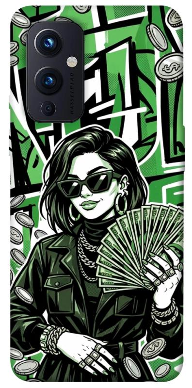 Чехол itsPrint Money woman green для OnePlus 9, деньги, купить оптом с доставкой