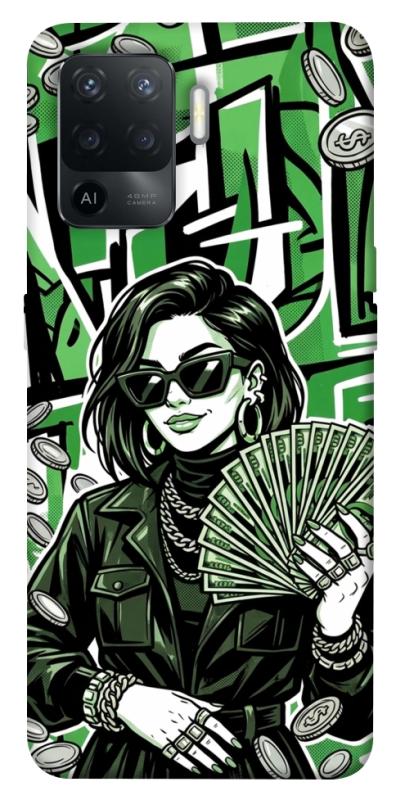 Чохол itsPrint Money woman green для Oppo Reno 5 Lite, гроші, купити оптом з доставкою