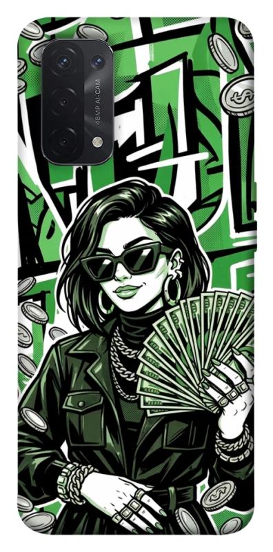 Чохол itsPrint Money woman green для Oppo A54 4G, гроші, купити оптом з доставкою