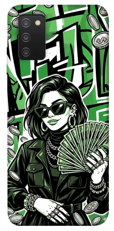 Чохол itsPrint Money woman green для Samsung Galaxy A03s, гроші, купити оптом з доставкою