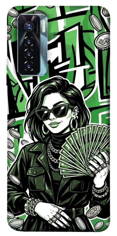 Чехол itsPrint Money woman green для TECNO Camon 17 Pro, деньги, купить оптом с доставкой