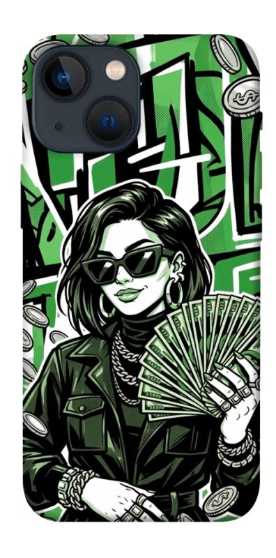 Чехол itsPrint Money woman green для Apple iPhone 13 mini (5.4"), деньги, купить оптом с доставкой