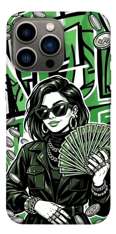 Чохол itsPrint Money woman green для Apple iPhone 13 Pro (6.1"), гроші, купити оптом з доставкою