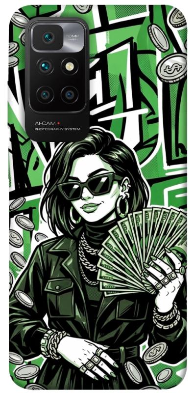 Чохол itsPrint Money woman green для Xiaomi Redmi 10, гроші, купити оптом з доставкою