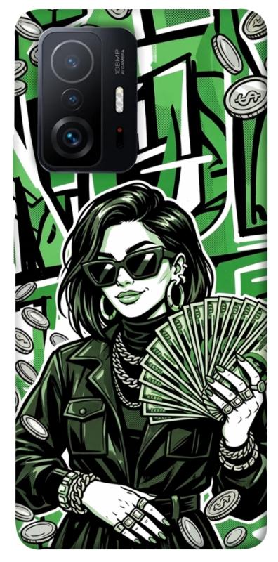 Чехол itsPrint Money woman green для Xiaomi 11T / 11T Pro, деньги, купить оптом с доставкой