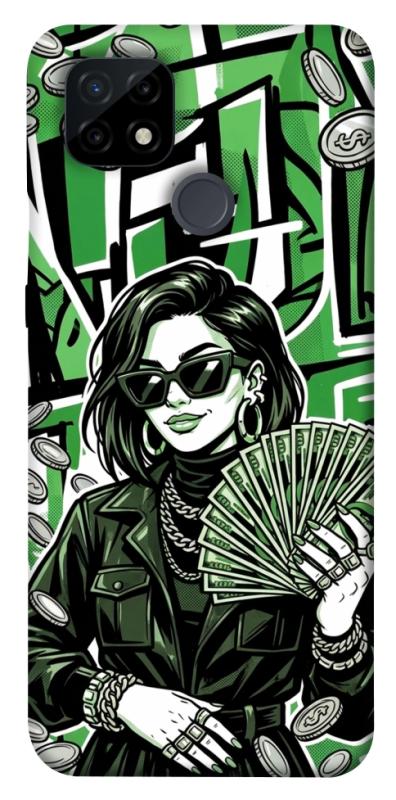 Чохол itsPrint Money woman green для Realme C21, гроші, купити оптом з доставкою