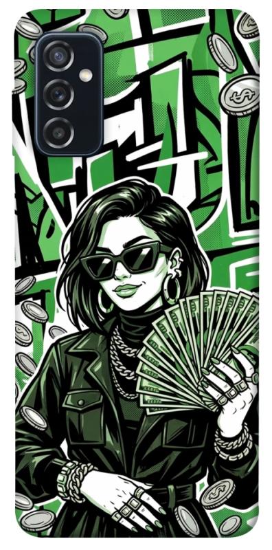 Чохол itsPrint Money woman green для Samsung Galaxy M52, гроші, купити оптом з доставкою