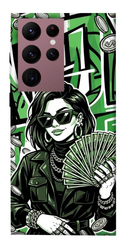 Чохол itsPrint Money woman green для Samsung Galaxy S22 Ultra, гроші, купити оптом з доставкою