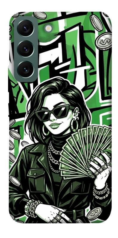 Чохол itsPrint Money woman green для Samsung Galaxy S22, гроші, купити оптом з доставкою
