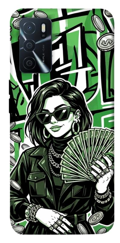 Чохол itsPrint Money woman green для Oppo A16s / A16, гроші, купити оптом з доставкою