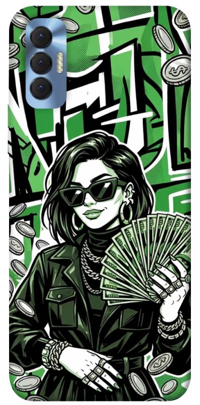 Чехол itsPrint Money woman green для TECNO Spark 8P, деньги, купить оптом с доставкой