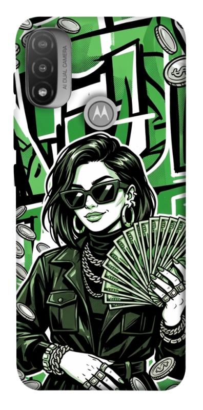 Чохол itsPrint Money woman green для Motorola Moto E20, гроші, купити оптом з доставкою