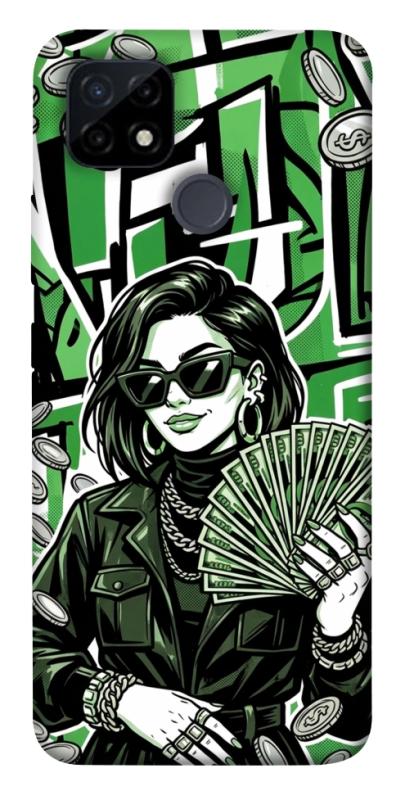 Чехол itsPrint Money woman green для Realme C12, деньги, купить оптом с доставкой