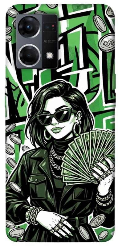 Чохол itsPrint Money woman green для Oppo Reno 7 4G, гроші, купити оптом з доставкою