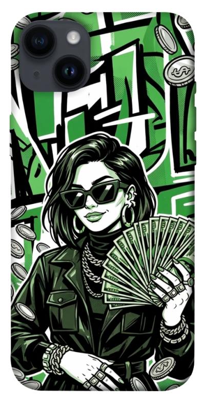 Чохол itsPrint Money woman green для Apple iPhone 14 Plus (6.7"), гроші, купити оптом з доставкою