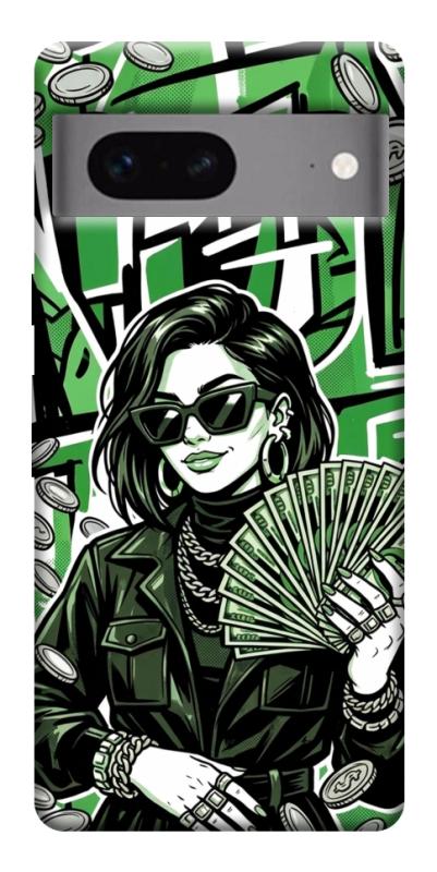 Чехол itsPrint Money woman green для Google Pixel 7, деньги, купить оптом с доставкой