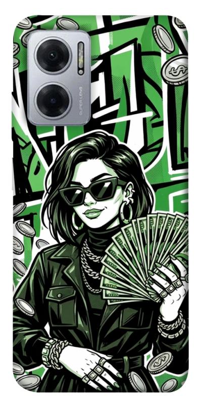 Чохол itsPrint Money woman green для Xiaomi Redmi Note 11E, гроші, купити оптом з доставкою
