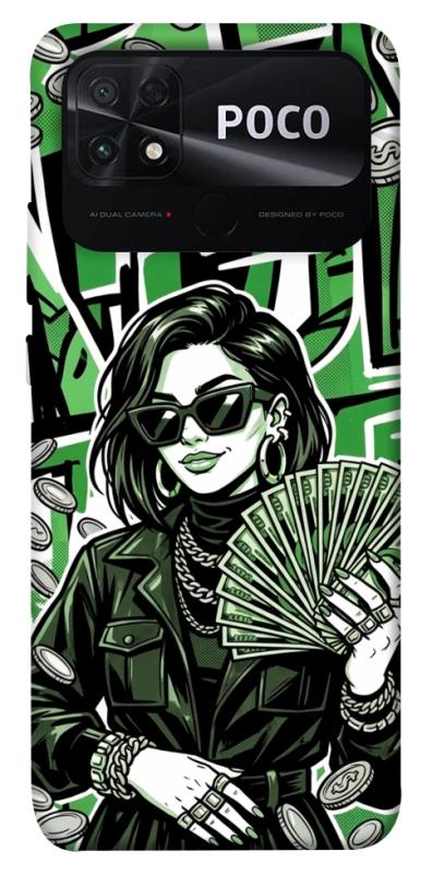 Чохол itsPrint Money woman green для Xiaomi Poco C40, гроші, купити оптом з доставкою