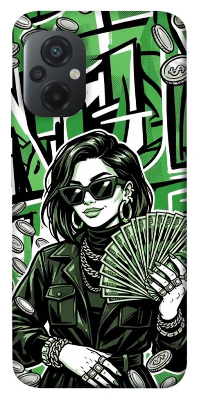 Чохол itsPrint Money woman green для Xiaomi Poco M5, гроші, купити оптом з доставкою