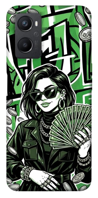 Чехол itsPrint Money woman green для Oppo A96, деньги, купить оптом с доставкой