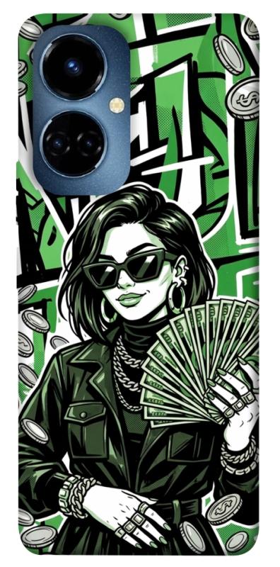 Чехол itsPrint Money woman green для TECNO Camon 19 (CI6n) / 19 Pro (CI8n), деньги, купить оптом с доставкой