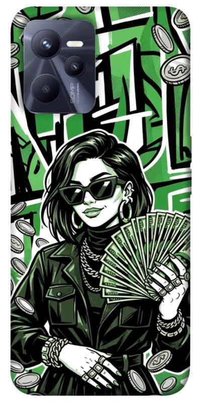 Чехол itsPrint Money woman green для Realme C35, деньги, купить оптом с доставкой