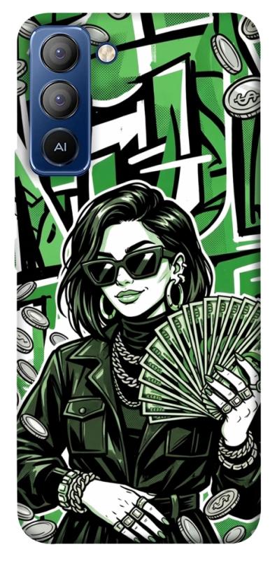 Чохол itsPrint Money woman green для TECNO Pop 5 LTE, гроші, купити оптом з доставкою