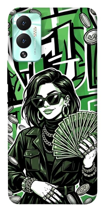 Чохол itsPrint Money woman green для Infinix Hot 12 Play, гроші, купити оптом з доставкою