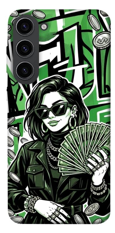 Чехол itsPrint Money woman green для Samsung Galaxy S23, деньги, купить оптом с доставкой