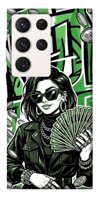 Чохол itsPrint Money woman green для Samsung Galaxy S23 Ultra, гроші, купити оптом з доставкою