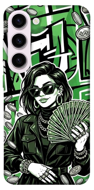 Чехол itsPrint Money woman green для Samsung Galaxy S23+, деньги, купить оптом с доставкой
