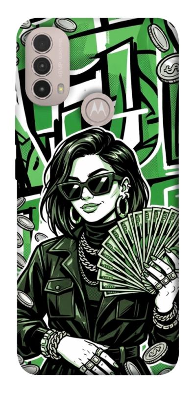 Чохол itsPrint Money woman green для Motorola Moto E40, гроші, купити оптом з доставкою